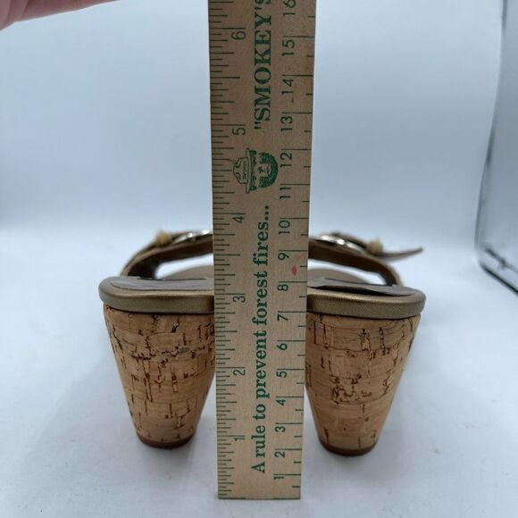 Costa Blanca Animal Print Buckle Open Toe Wooden Heel Shoe 5.5 - Picture 6 of 10